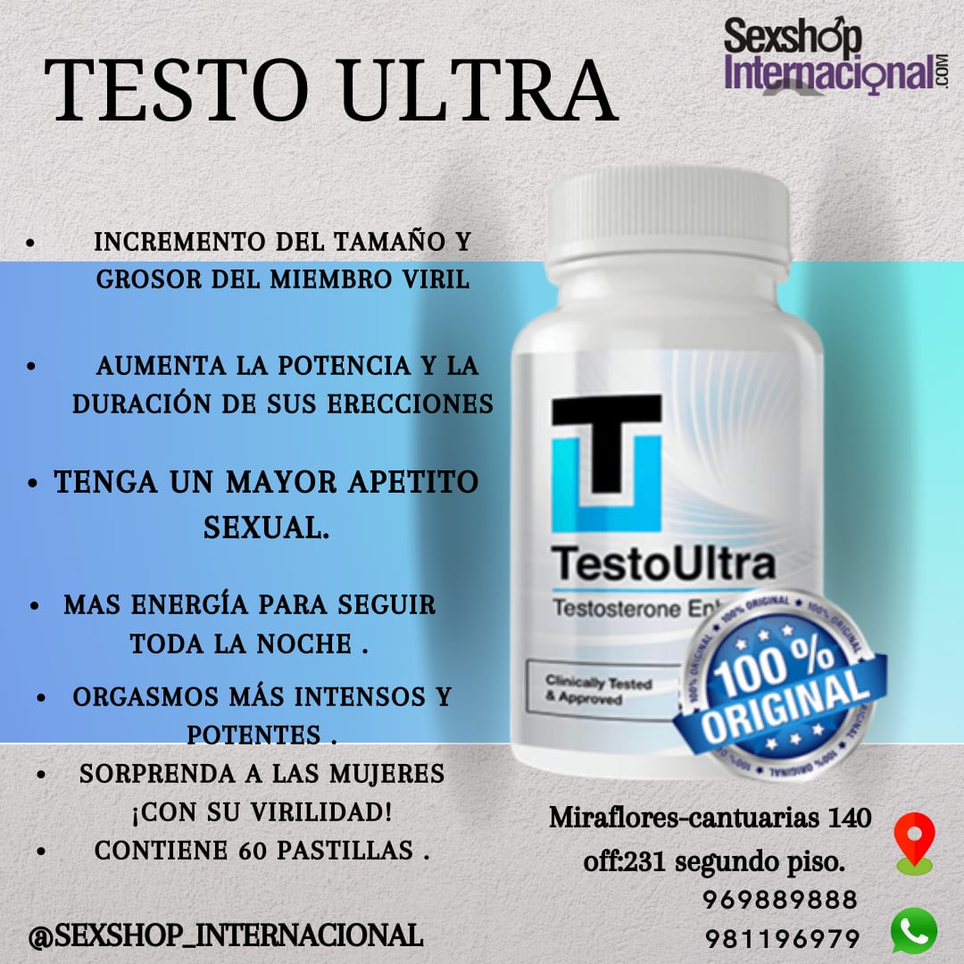 SUPLEMENTO TESTO ULTRA AUMENTA LA ENERGIA SEXUAL-TESTOSTERONA-SEXSHOP LIMA 971890151 